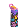12oz Eco Friendly Stainless Steel Baby Toddler Tumbler Flip Lid Sublimation Straight Sippy Cups for Kids with Straw
