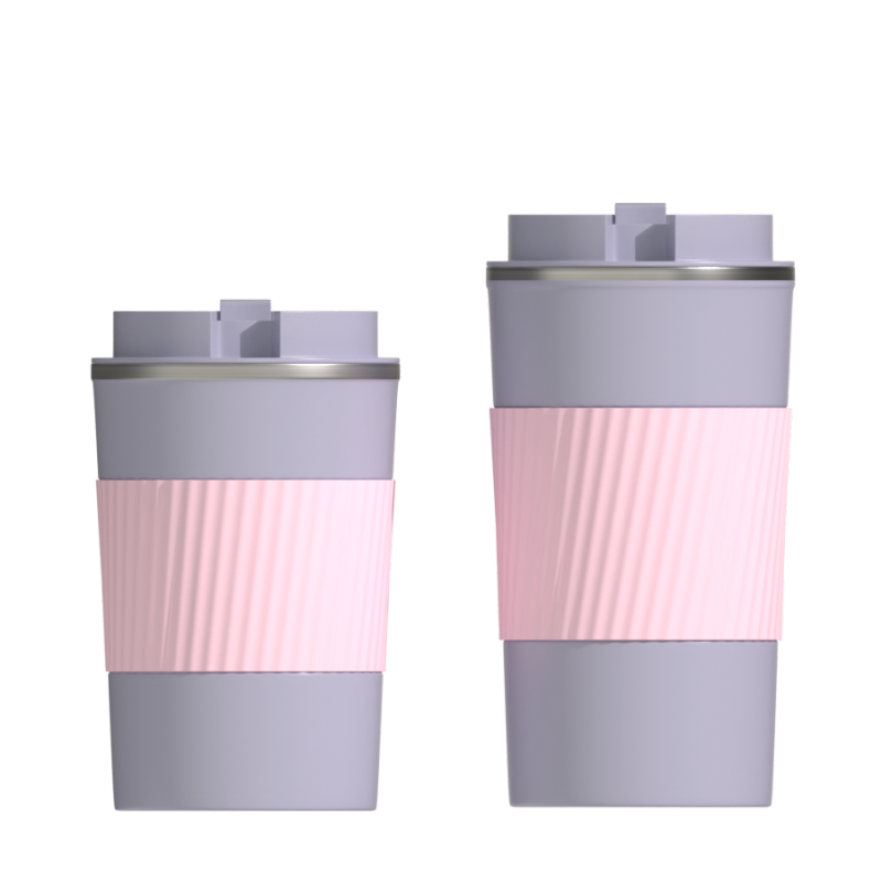 Eco Friendly Stainless Steel Thermos Double Wall Insulated Flask Vacuum Coffee Cup With Silicone Sleeve Office Travel Mug