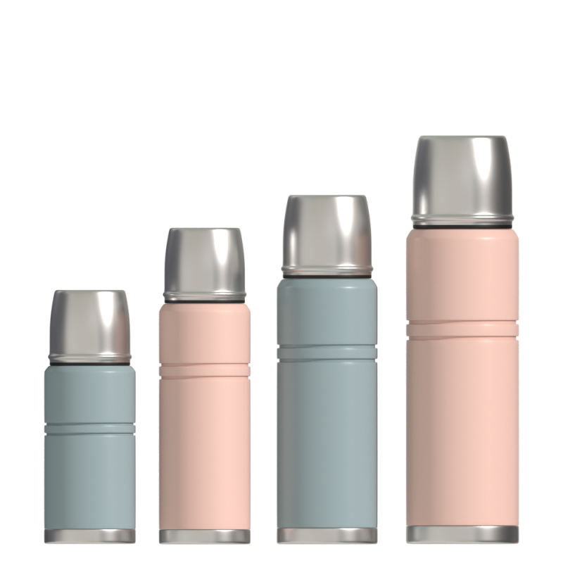 High quality custom logo travel large capacity bottle double wall vacuum insulate tumbler bullet thermos with cup lid.
