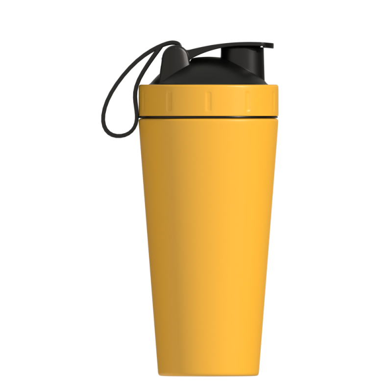 Stainless Steel Single Wall Sport Flask Protein Shaker Water Bottle With Ball For GYM