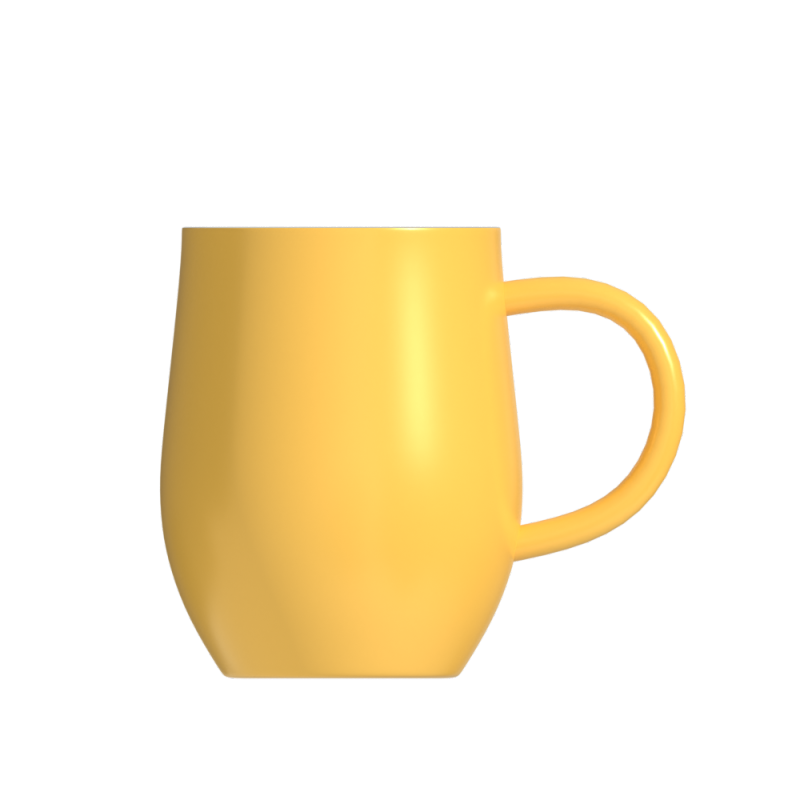 12oz double wall stainless steel ceramic coffee mug insulated egg shaped wine tumbler with handle