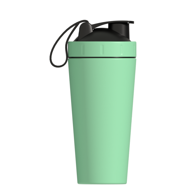 Stainless Steel Single Wall Sport Flask Protein Shaker Water Bottle With Ball For GYM
