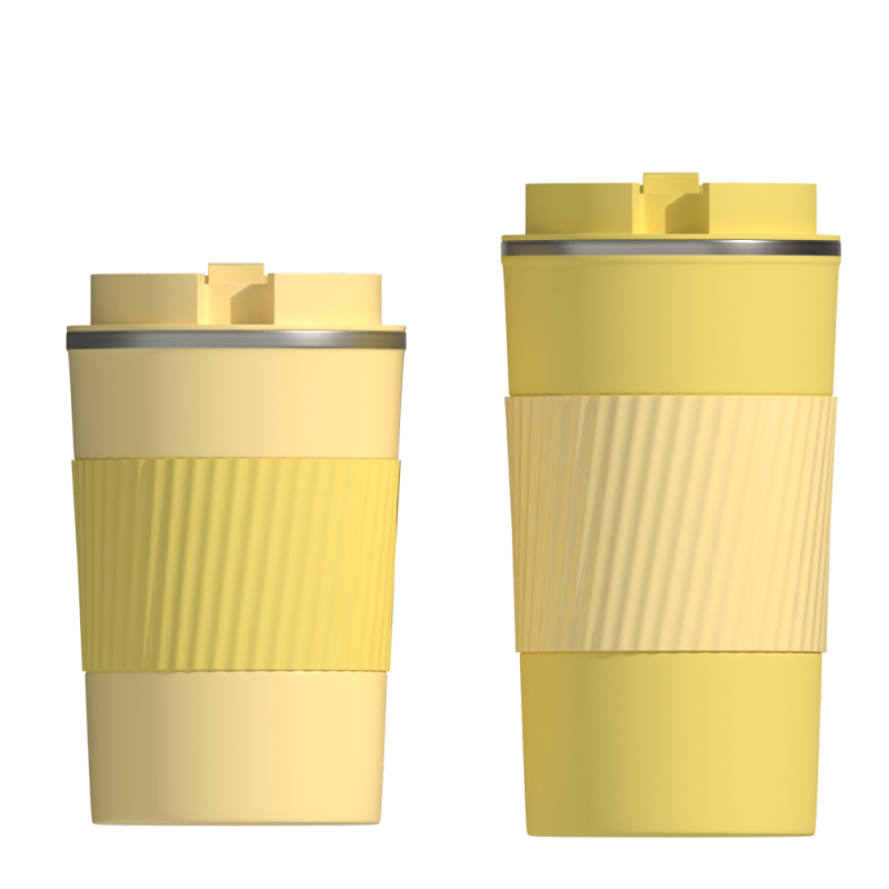 High quality custom logo travel coffee mug double wall vacuum insulate tumbler car cup thermos with flip lid