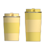 High quality custom logo travel coffee mug double wall vacuum insulate tumbler car cup thermos with flip lid
