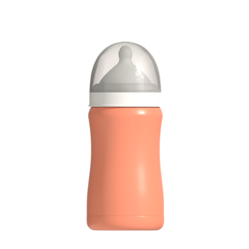 Bpa free baby bottle Double wall stainless steel insulated baby bottle with pacifier