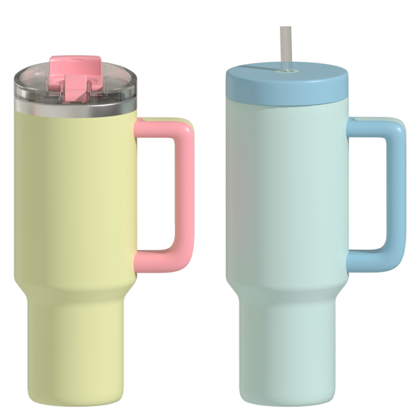 2023 In Stock H2.0 Flowstate Customized 30oz 40oz Adventure Quencher Travel Tumbler Car Mug With Silicone Handle And Lid