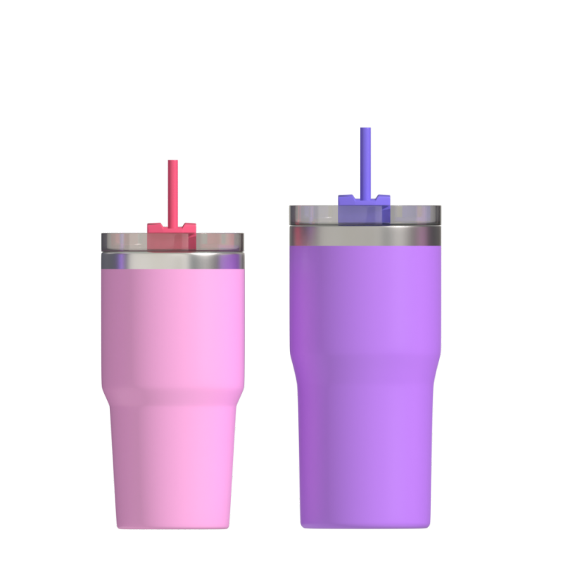 New 304 stainless steel thermos cup Double vacuum car cup with straw large capacity water cup