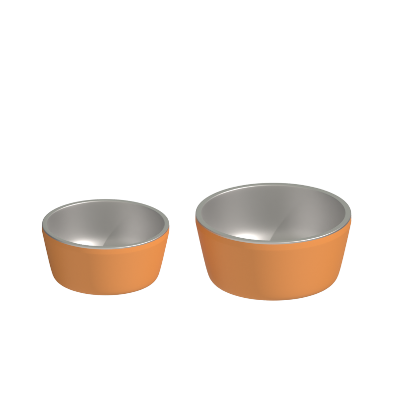 32oz/64oz Double Wall Stainless Steel Pet Feeding Bowl With Non-Slip Silicone Bottom Dog Bowl