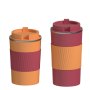 Eco Friendly 380/510ml Powder Coating Coffee Mug with a Lid Insulated Stainless Steel Double Wall Stainless Steel Mugs Drinking