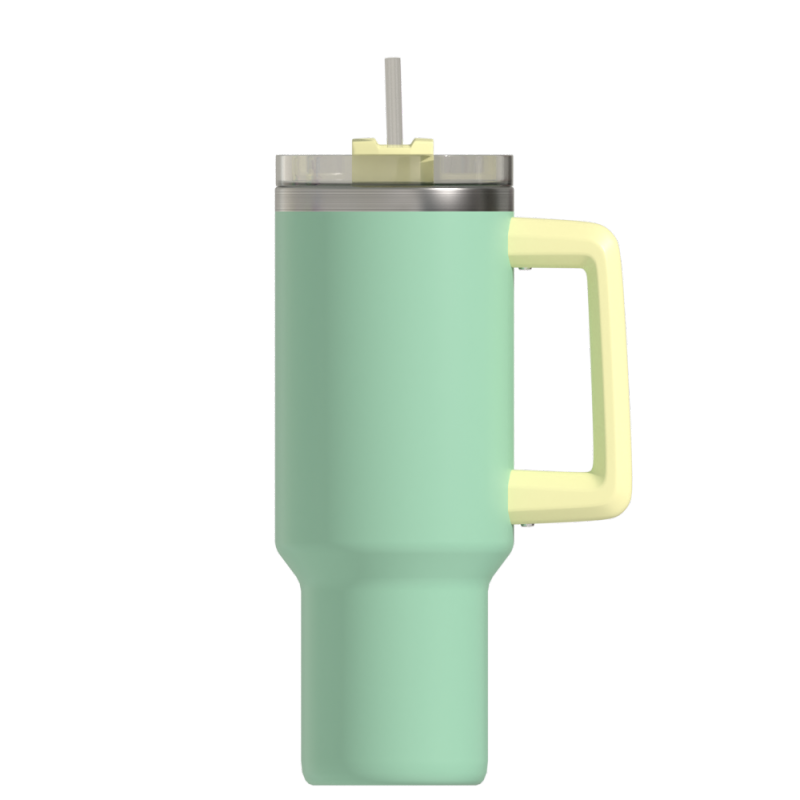 Custom Travel Mug Sublimation Blank Adventure Quencher Stainless Steel Cup 40oz 40 Oz Tumbler With Handle And Straw