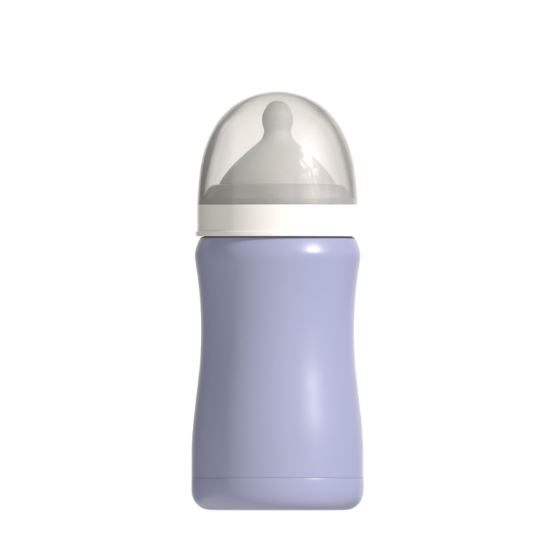 Bpa free baby bottle Double wall stainless steel insulated baby bottle with pacifier