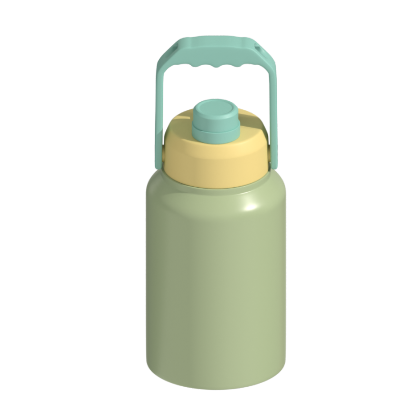 64/128oz Large Capacity Sports Bottle Custom Stainless Steel Vacuum Flask Double Wall Outdoor Water Bottle with Handle