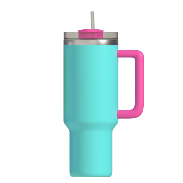 2023 40OZ Adventure Quencher جدار مزدوج كوب بيرة ستانلس ستيل بهلوان مع مقبض وغطاء من القش