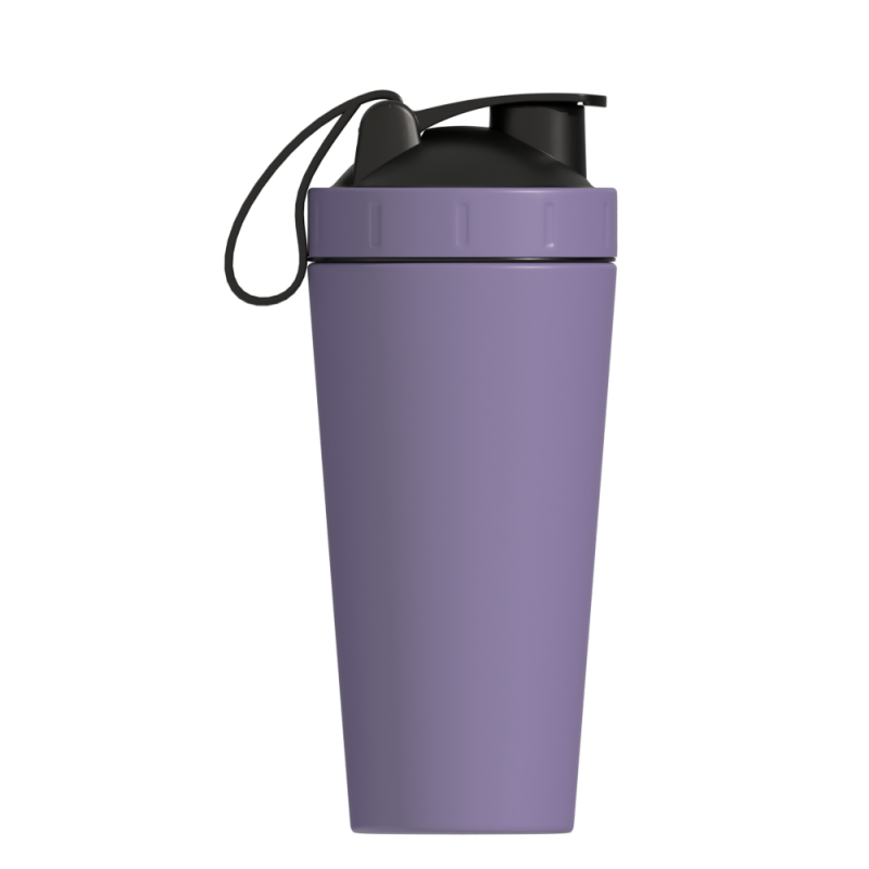 Stainless Steel Single Wall Sport Flask Protein Shaker Water Bottle With Ball For GYM