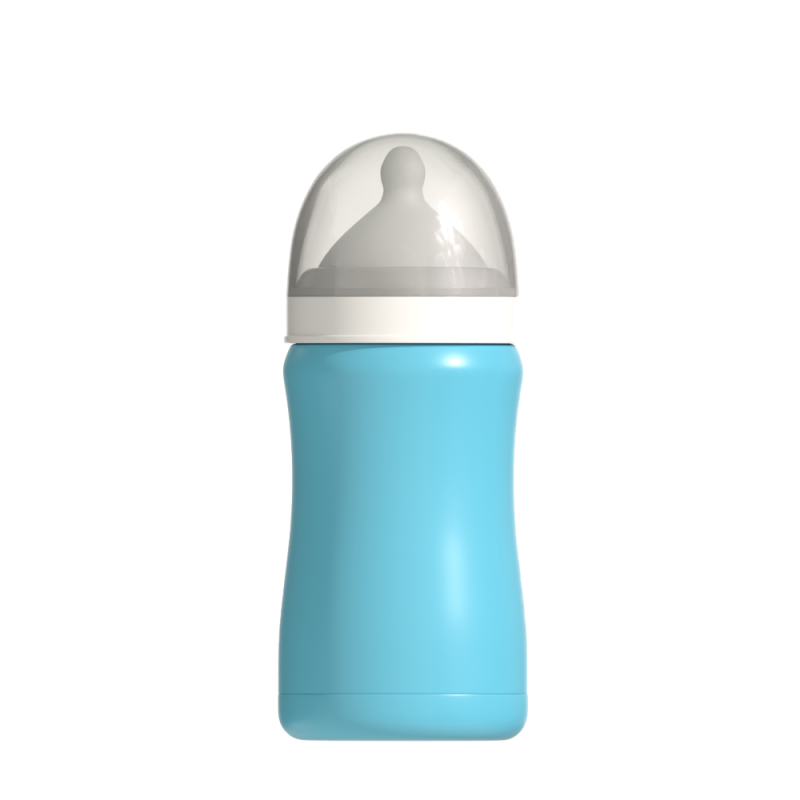Bpa free baby bottle Double wall stainless steel insulated baby bottle with pacifier