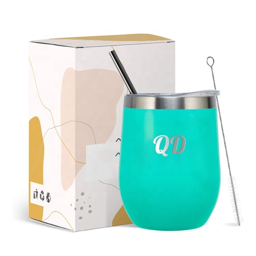 Promotion insulated tumbler 18/8 double stainless steel egg wine cup fashionable 12oz wine tumbler