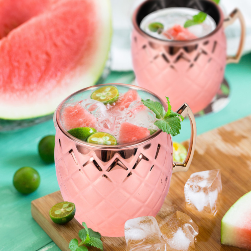 Stainless Steel Wine Cups 530 Ml Copper Cocktail Hammered Moscow Mule Mugs