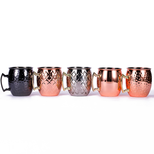 Stainless Steel Wine Cups 530 Ml Copper Cocktail Hammered Moscow Mule Mugs