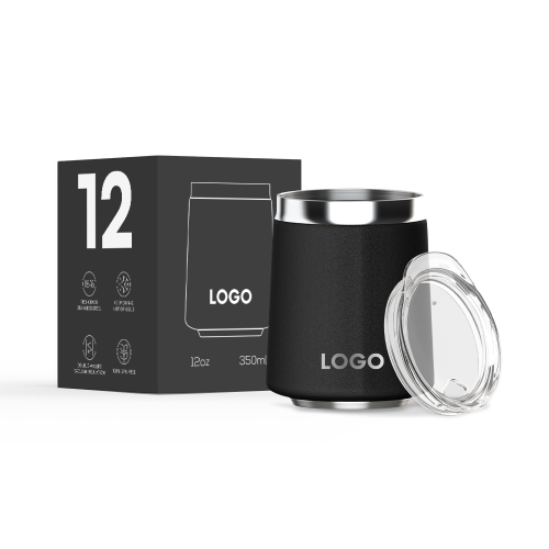 Vacuum Insulated Stainless Steel Double Wall Custom Logo Egg Shape Coffee Mugs 12oz  Wine Tumbler