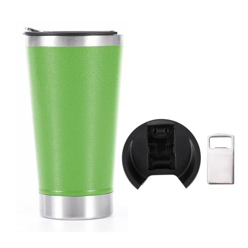 Wholesale Double Wall Vacuum Insulated Coffee Beer Mug 16OZ Tumbler Pint Cups Stainless Steel With Beer Opener
