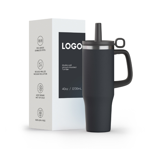New Arrival  Leak Proof Vacuum Stainless Steel 40 oz Milk Tea Insulated Mug with Handle