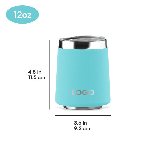 Wine Tumbler  New Shape 12OZ Coffee Mug Customized With Lid And Straw Double Wall Vacuum Insulated For Champagne C