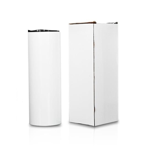 20 Oz White Straight Sublimation Blanks Stainless Steel Tumblers With Straw