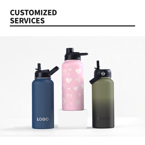 Wide Mouth 304 Stainless Steel Double Wall Vacuum Flask Tumbler 32 oz Water Bottle For Hiking Camping