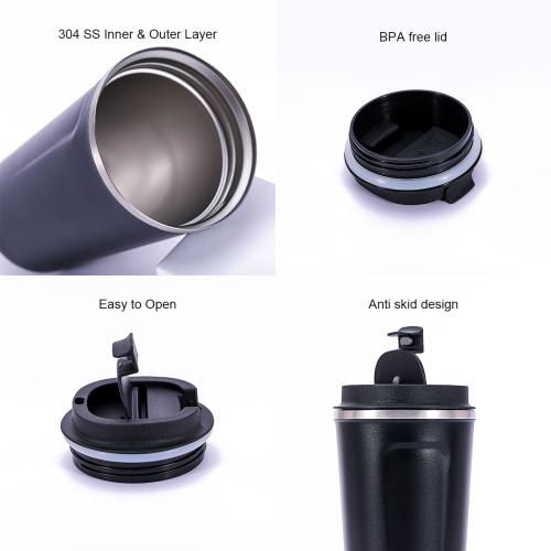 Wholesale 380ml/510ml Double Wall Vacuum Stainless Steel Thermal Cup Thermal Travel Coffee Mug