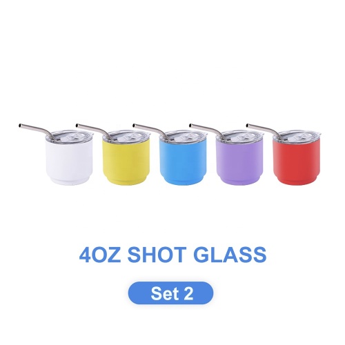 Wholesale vacuum insulated 4oz stainless stainless steel customized tumblers with lid wine tumbler