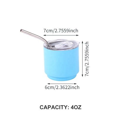 Wholesale vacuum insulated 4oz stainless stainless steel customized tumblers with lid wine tumbler