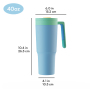 Wholesale reusable travel custom vacuum insulated stainless steel tumbler 40 oz tumbler with handle