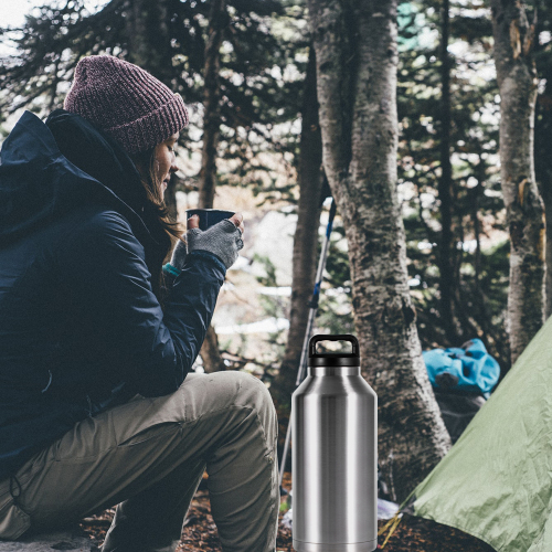 Wholesale Vacuum Insulated Flask Stainless Steel Water Bottle Double Wall With Lid