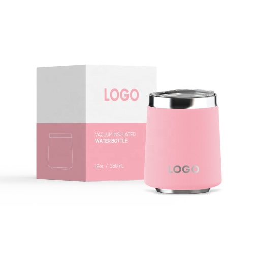 Wholesale food grade insulation powder coated custom 12oz wine tumbler stainless steel wine tumbler