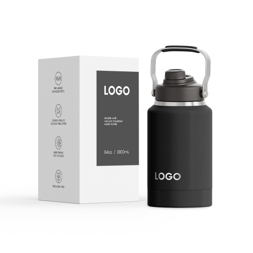 Wholesale customize Stainless Steel Big Capacity Travel Water Jug Double Wall Vacuum Insulated 64OZ Water Bottle with Pet Bowl