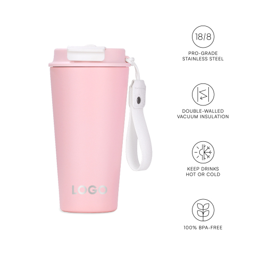 Stainless Steel Vacuum Insulated 16oz Double Wall Coffee Mugs Wholesale Coffee Cups with Lid