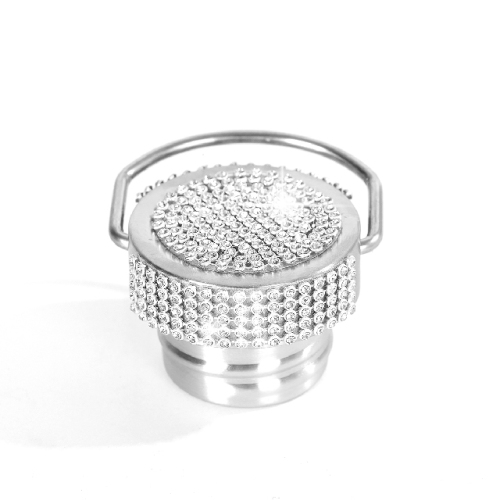 500ml Women Portable Handle Rhinestone  Power Coated Stainless Steel Water Bottle Diamond Water Bottle