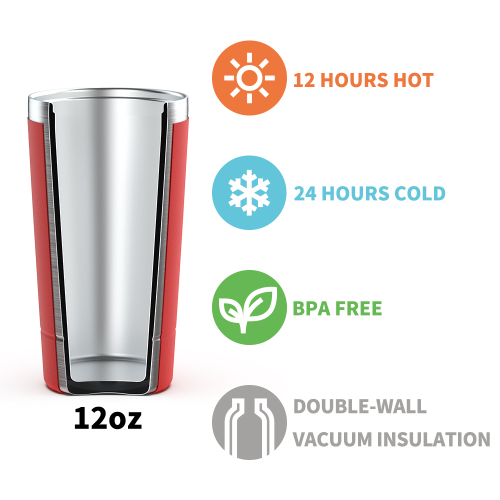 Stainless Steel Hot Sale 12 oz  Powder Coated  Milk Tumbler With Custom Logo Travel Mug With Lid