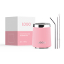 Vacuum Insulated Wine Tumbler with Lid and Straw Stainless Steel Stemless Wine Glass for Wine Coffee Cocktails