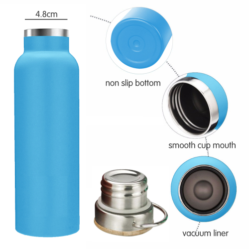 Factory direct sale 21oz 24oz stainless steel vacuum insulated thermal sport water bottle with various lids