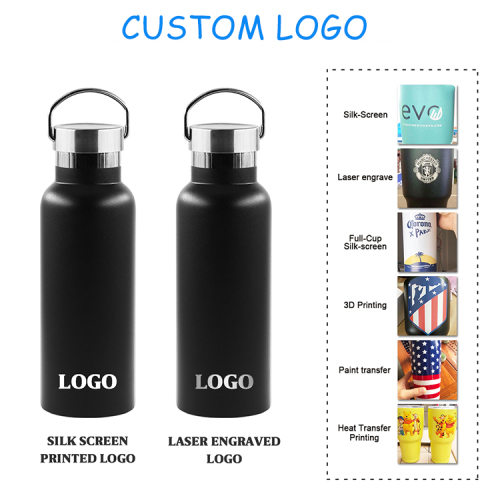 Factory direct sale 21oz 24oz stainless steel vacuum insulated thermal sport water bottle with various lids