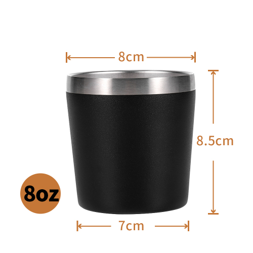 Stainless Steel Wholesale 8 oz  Powder Coated  Milk Tumbler With Custom Logo Travel Mug With Lid