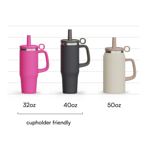 Wholesale 32OZ Stainless Steel Tumbler With Handle Christmas Gift Food Grade With Straw Vacuum insulated With Customized Logo An