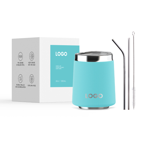 Wholesale 12OZ Coffee mug Wine tumbler Customized With Lid And Straw Double Wall Vacuum Insulated For Champagne Cocktail Be
