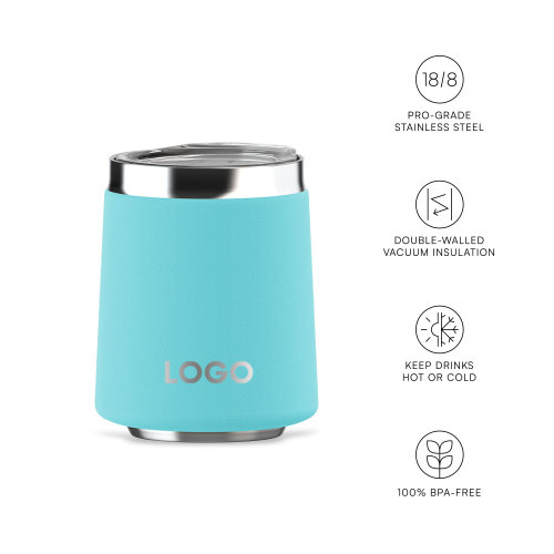 Wholesale 12OZ Coffee mug Wine tumbler Customized With Lid And Straw Double Wall Vacuum Insulated For Champagne Cocktail Be