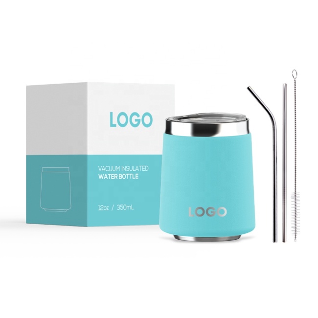 China cheap 12oz double wall stainless steel vacuum insulated tumblers wholesale bulk wine tumbler