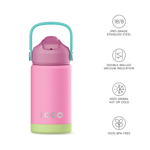 Yong Kang Cute 12 Oz Custom Design Stainless Steel Insulated Children kids water bottle with straw