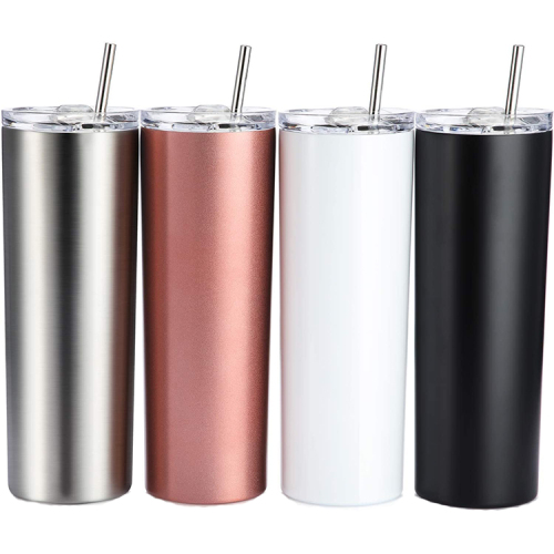 Sublimation Blank Stainless Steel Coffee Mugs Vacuum Skinny Tumblers Double Wall Straight Tumbler