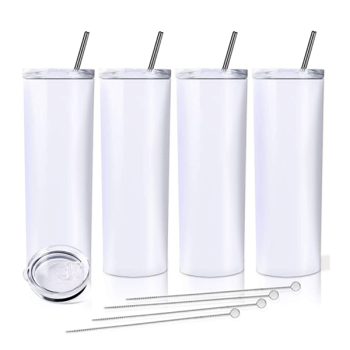 Sublimation Blank Stainless Steel Coffee Mugs Vacuum Skinny Tumblers Double Wall Straight Tumbler