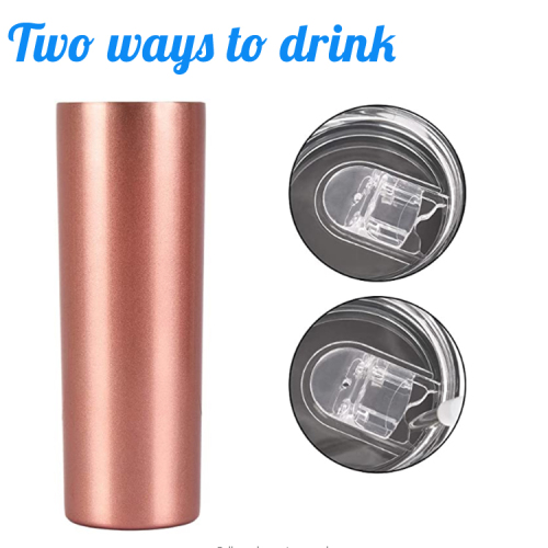 Factory Price 600 Ml 20 Oz  Blanks Slim Stainless Steel Vacuum Tumbler Sublimation  with lid and straw